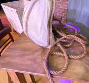White Sand Bag with Rope   CUR-04
