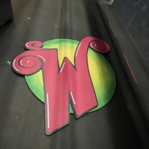 Hanging 8’ “W” sign