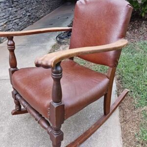 Vintage Leather Rocking Chair    GFP-24